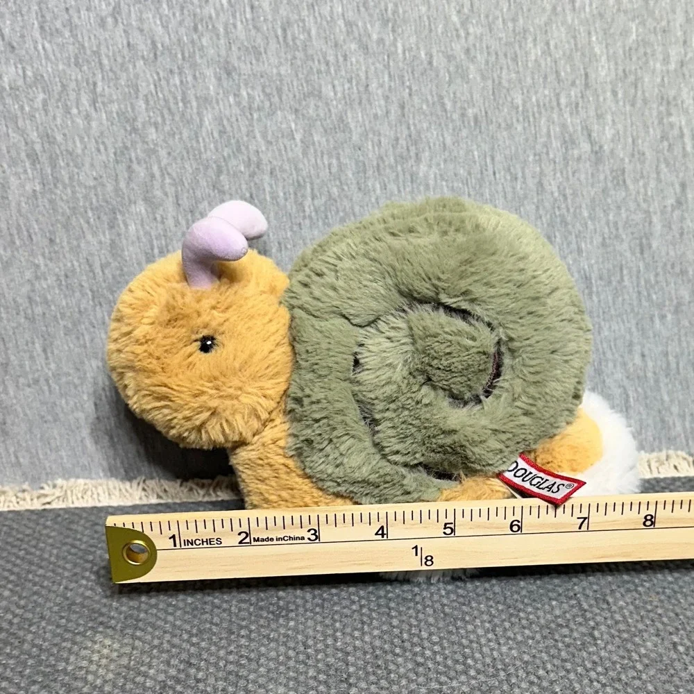 Douglas Cuddle Toys Snail Plush Stuffed Animal Green Yellow Purple 8 Inch